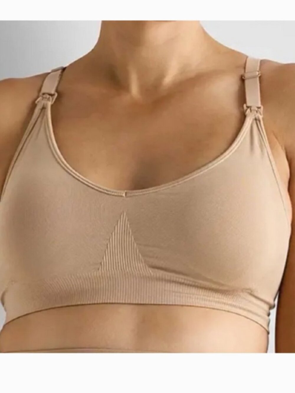 NWT Quince Seamless Nursing Bra in Sand Size Extra Small